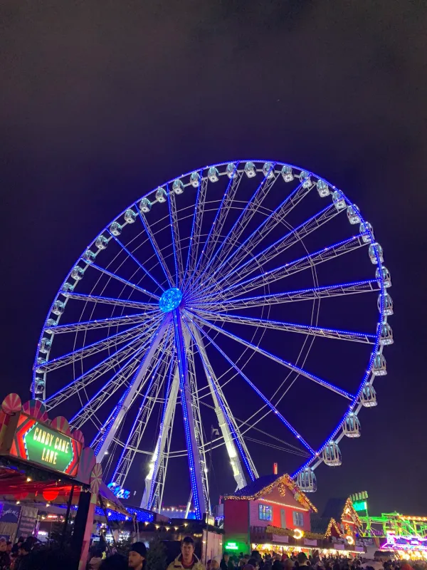 Blue Ferris wheel