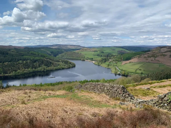 Ladybower Reservoir seen from Bamford Edge