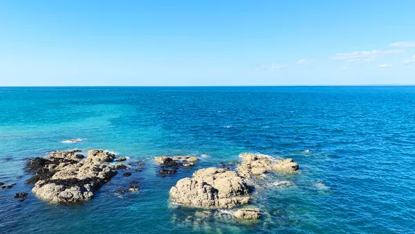 Rocks on the calm sea